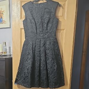 Chetta B Black Sleeveless A-Line Mini Dress